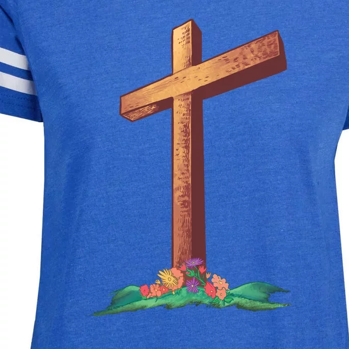 Wooden Cross Enza Ladies Jersey Football T-Shirt