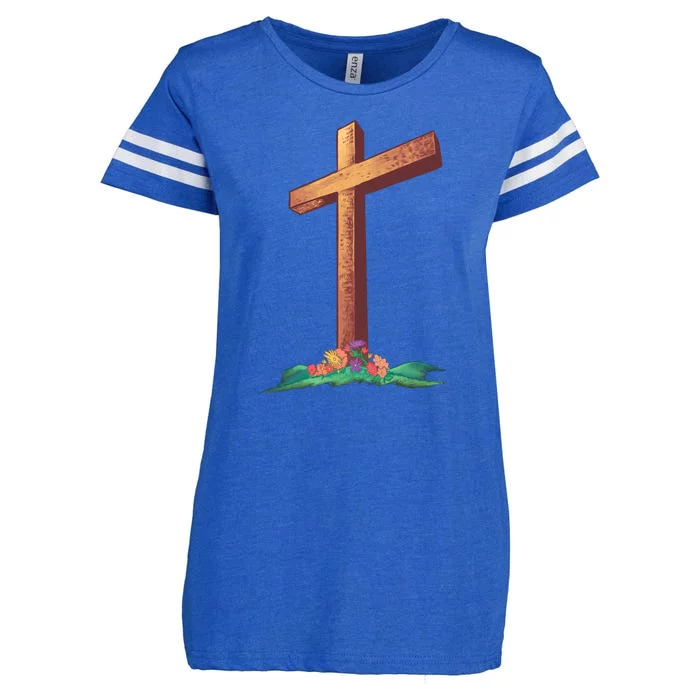 Wooden Cross Enza Ladies Jersey Football T-Shirt