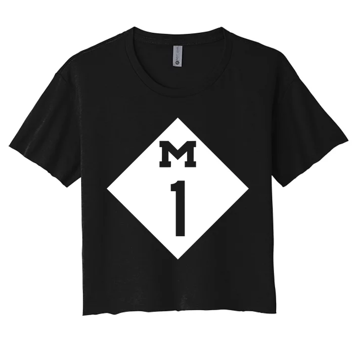 Woodward Ave. M1 Logo Women's Crop Top Tee