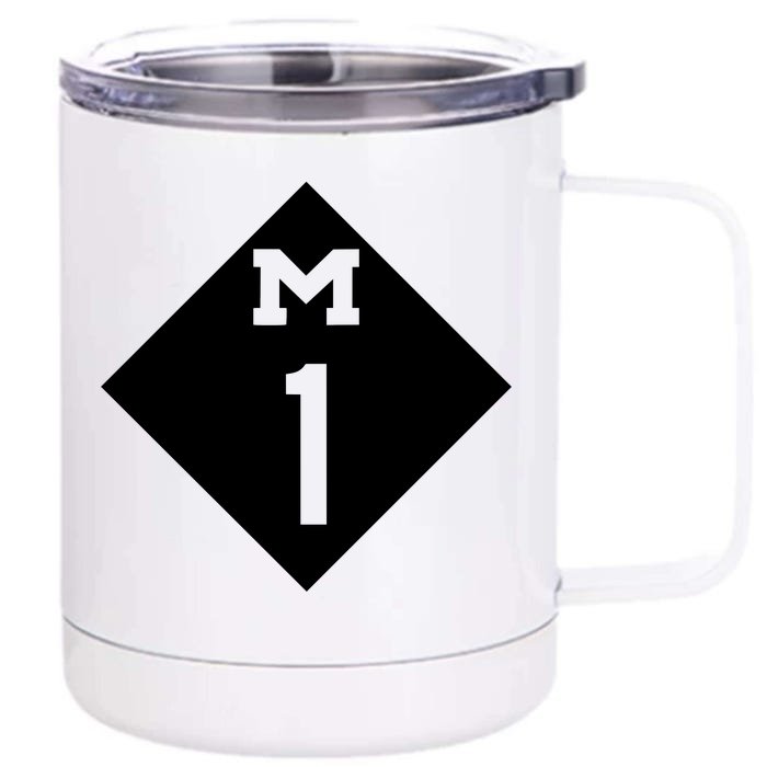 Woodward Ave. M1 Logo Front & Back 12oz Stainless Steel Tumbler Cup