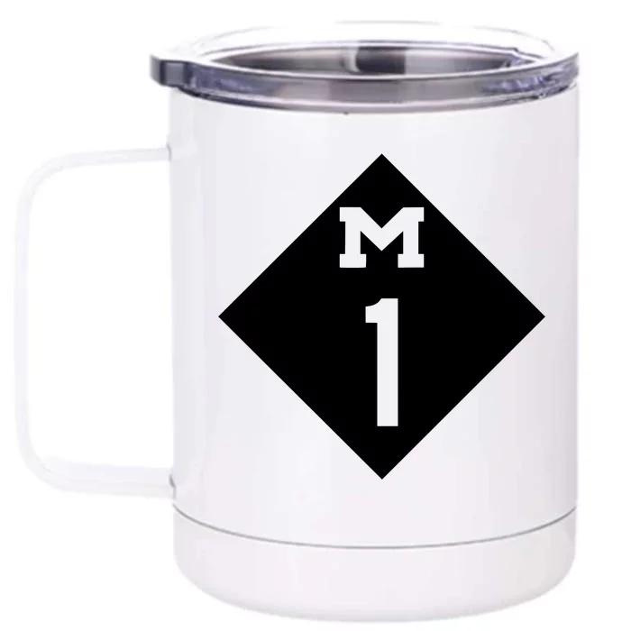 Woodward Ave. M1 Logo Front & Back 12oz Stainless Steel Tumbler Cup