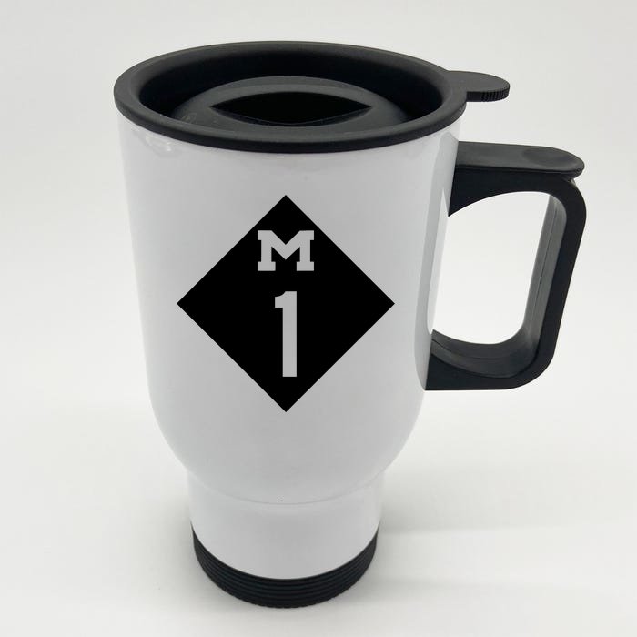 Woodward Ave. M1 Logo Front & Back Stainless Steel Travel Mug