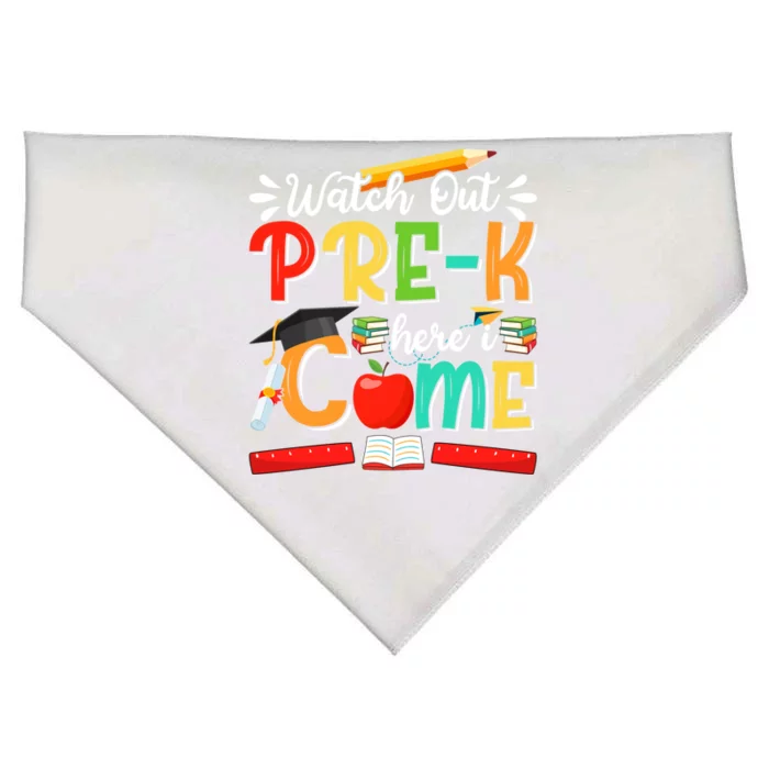 Watch Out PreK Here I Come PreK Gift USA-Made Doggie Bandana