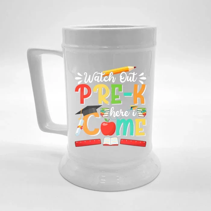 Watch Out PreK Here I Come PreK Gift Front & Back Beer Stein