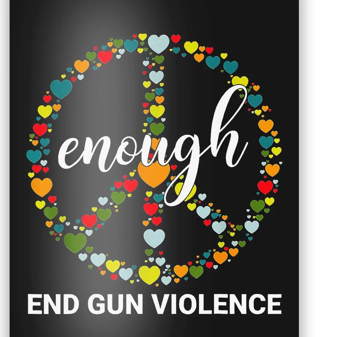 Wear Orange Peace sign Enough End Gun Violence Tie Dye Poster