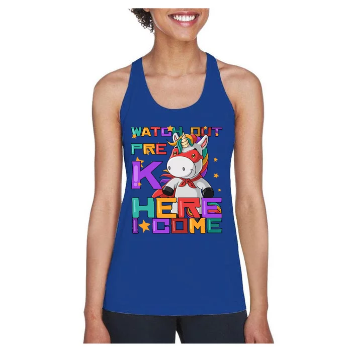 Watch Out PreK Here I Come Teachers And Students Gift Women's Racerback Tank