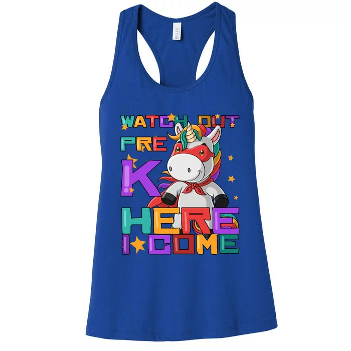 Watch Out PreK Here I Come Teachers And Students Gift Women's Racerback Tank