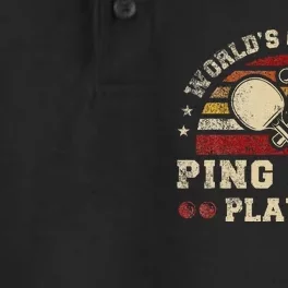 Worlds Okayest Ping Pong Player Retro Ping Pong Dry Zone Grid Performance Polo