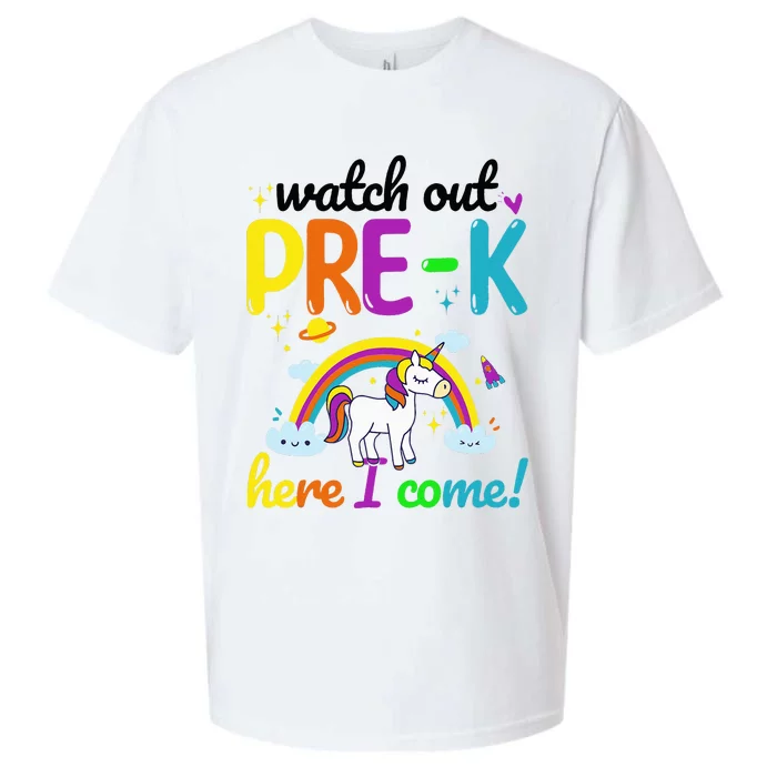 Watch Out PreK Here I Come Pre K Sueded Cloud Jersey T-Shirt