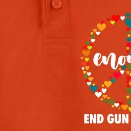 Wear Orange Peace Sign Enough End Gun Violence Dry Zone Grid Performance Polo