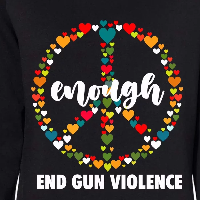 Wear Orange Peace Sign Enough End Gun Violence Womens California Wash Sweatshirt