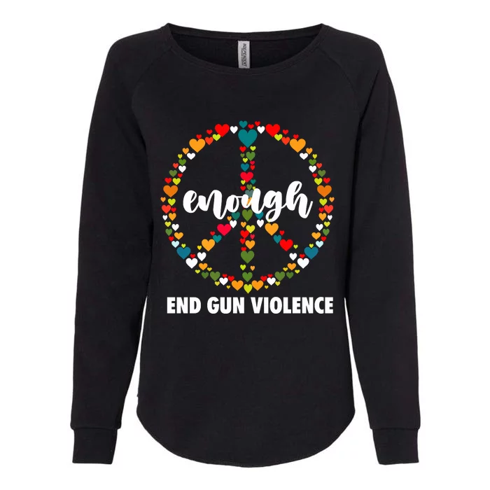 Wear Orange Peace Sign Enough End Gun Violence Womens California Wash Sweatshirt