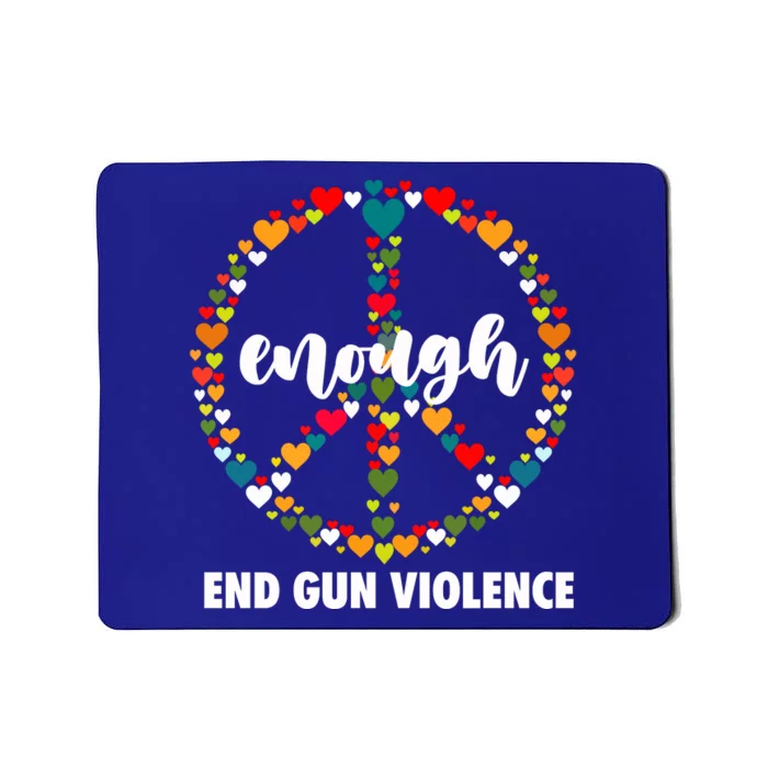 Wear Orange Peace Sign Enough End Gun Violence Mousepad