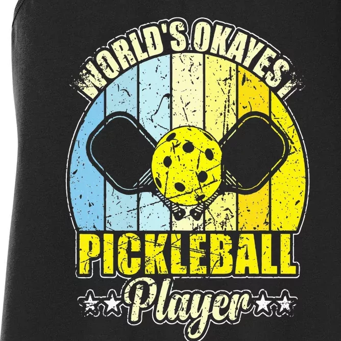 World's Okayest Pickleball Player Women's Racerback Tank