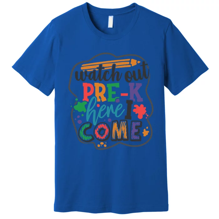 Watch Out Preschool Back To School PreK Squad Gift Premium T-Shirt