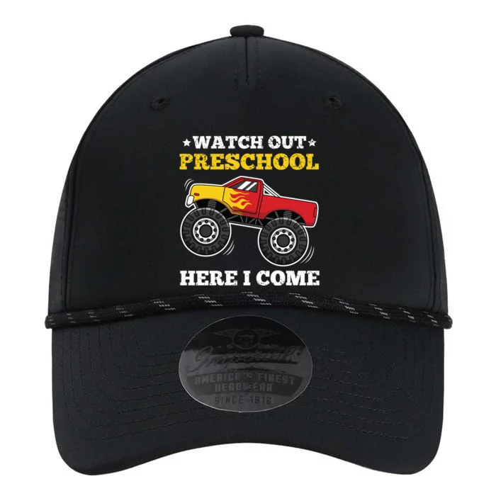 Watch Out Preschool Here I Come Back To School Monster Truck Gift Performance The Dyno Cap