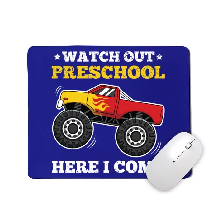 Watch Out Preschool Here I Come Back To School Monster Truck Gift Mousepad