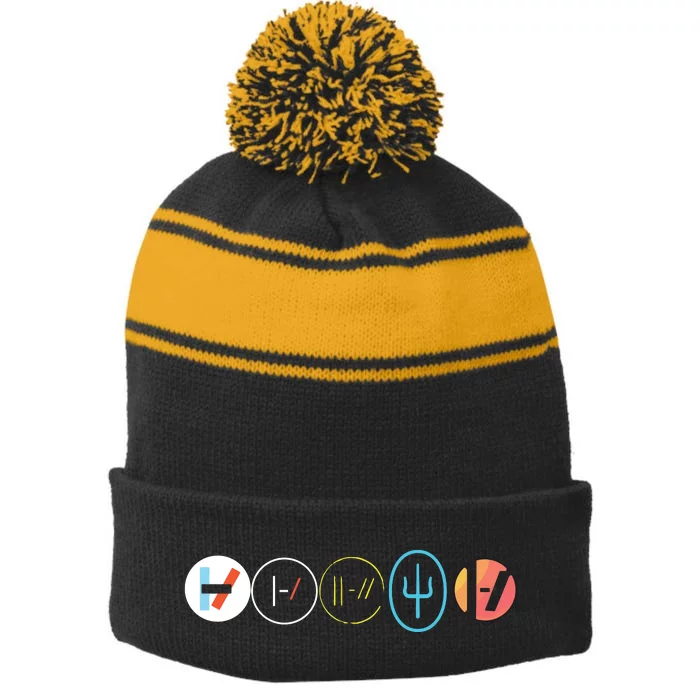 Wenty One Pilots Stripe Pom Pom Beanie