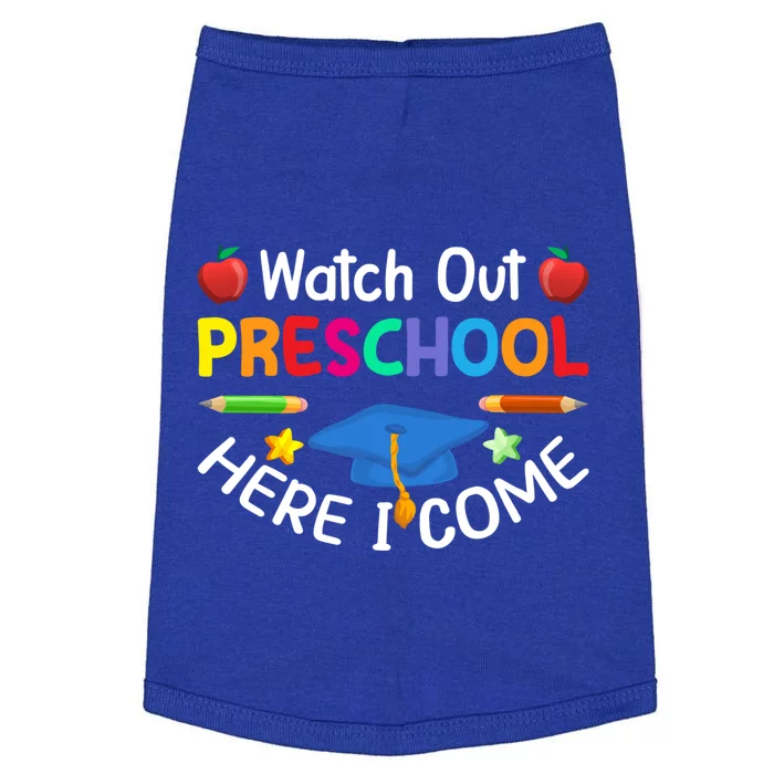 Watch Out Preschool Here I Come Cute Back To School Funny Gift Cool Gift Doggie Tank