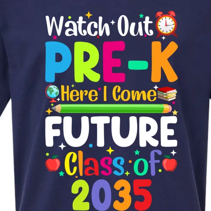 Watch Out PreK Here I Come Funny Back To School Cool Gift Sueded Cloud Jersey T-Shirt