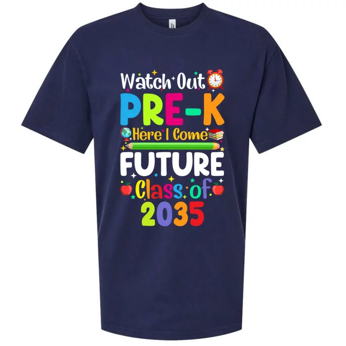 Watch Out PreK Here I Come Funny Back To School Cool Gift Sueded Cloud Jersey T-Shirt