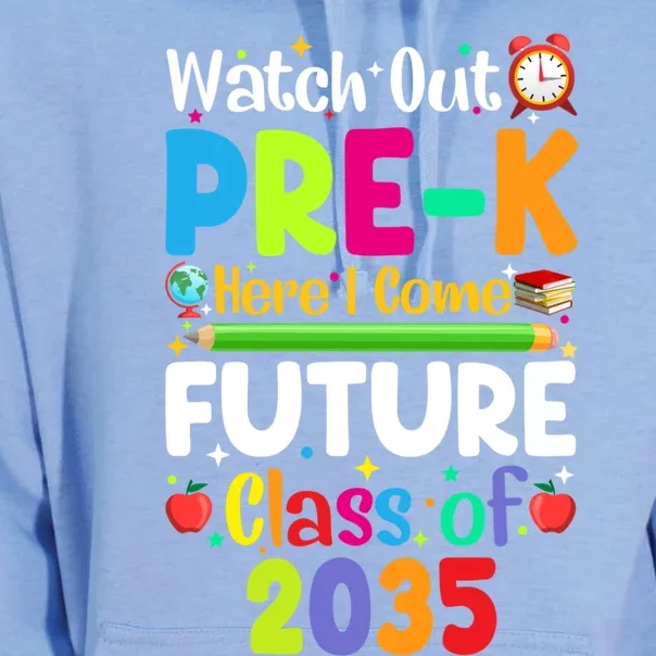 Watch Out PreK Here I Come Funny Back To School Cool Gift Unisex Surf Hoodie