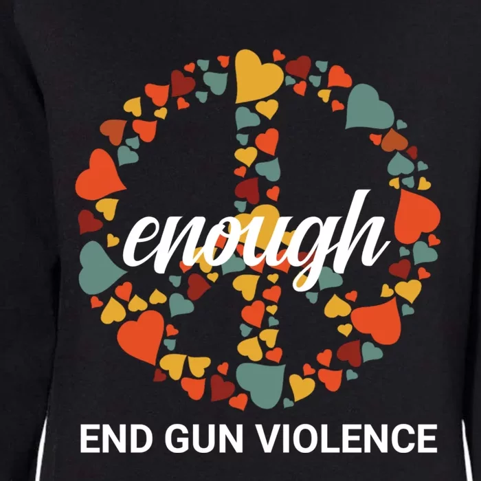 Wear Orange Peace Sign Enough End Gun Violence Womens California Wash Sweatshirt