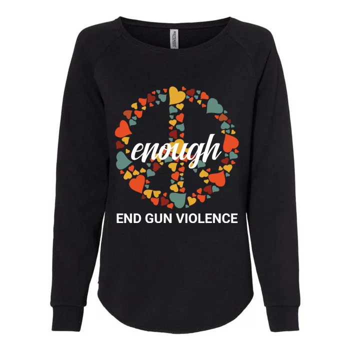 Wear Orange Peace Sign Enough End Gun Violence Womens California Wash Sweatshirt