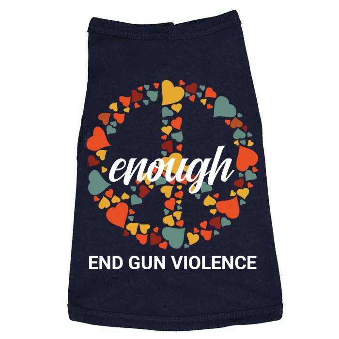 Wear Orange Peace Sign Enough End Gun Violence Doggie Tank