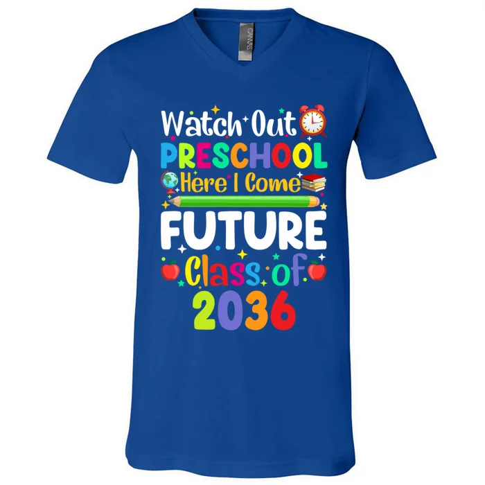 Watch Out Preschool Here I Come Funny Back To School Gift V-Neck T-Shirt