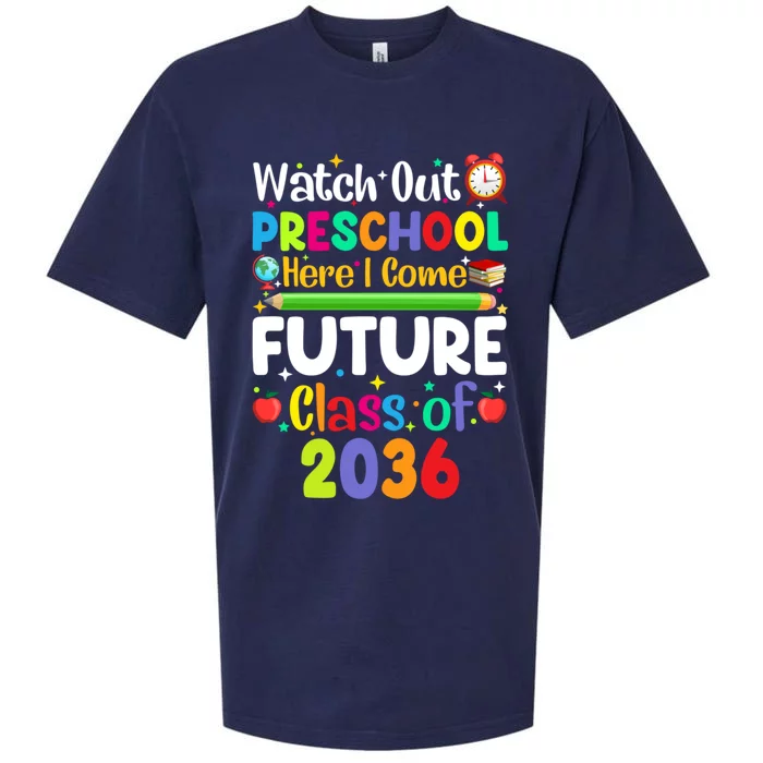 Watch Out Preschool Here I Come Funny Back To School Gift Sueded Cloud Jersey T-Shirt