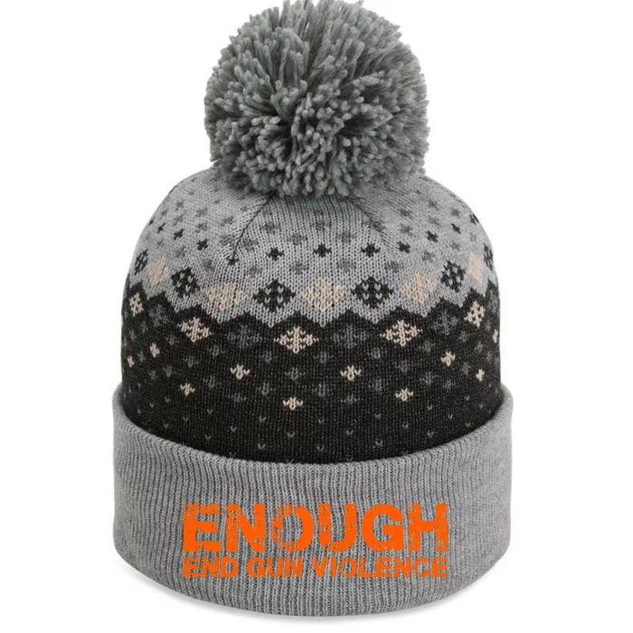 Wear Orange Peace Sign Enough End Gun Violence The Baniff Cuffed Pom Beanie