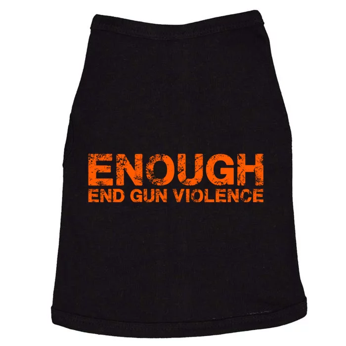 Wear Orange Peace Sign Enough End Gun Violence Doggie Tank