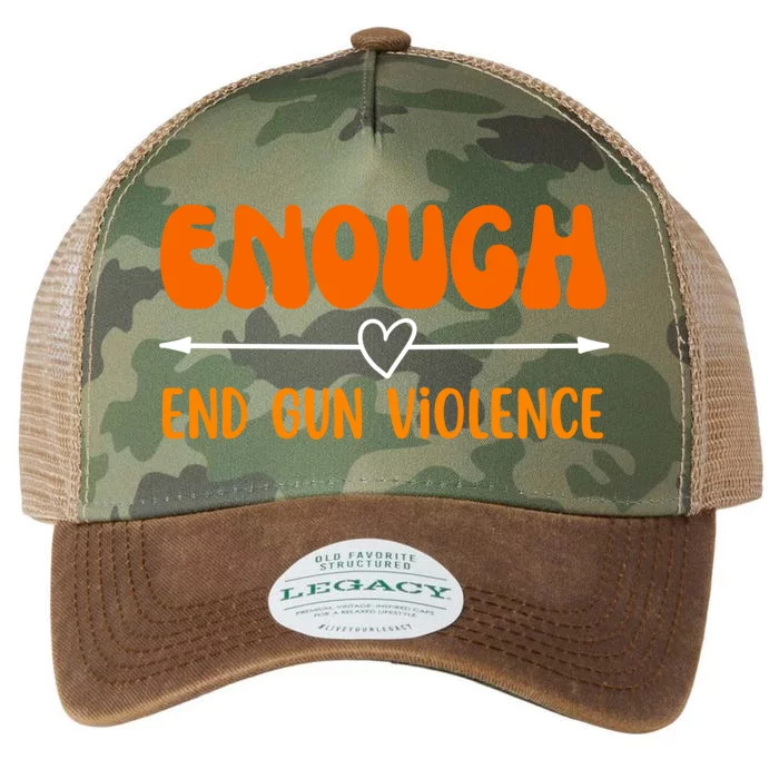 Wear Orange Peace Sign Enough End Gun Violence Legacy Tie Dye Trucker Hat