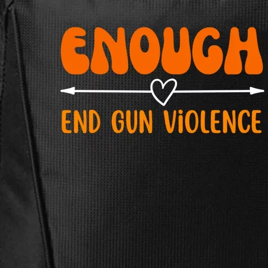 Wear Orange Peace Sign Enough End Gun Violence City Backpack