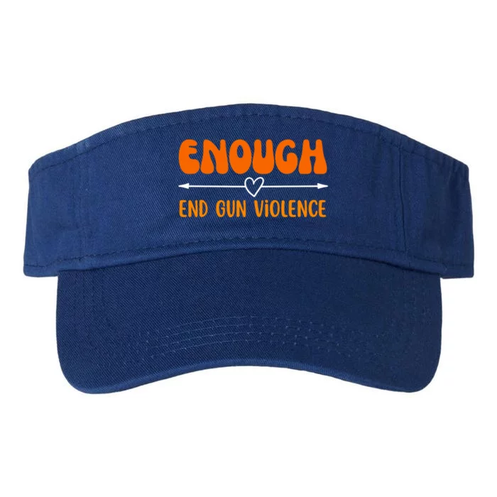 Wear Orange Peace Sign Enough End Gun Violence Valucap Bio-Washed Visor