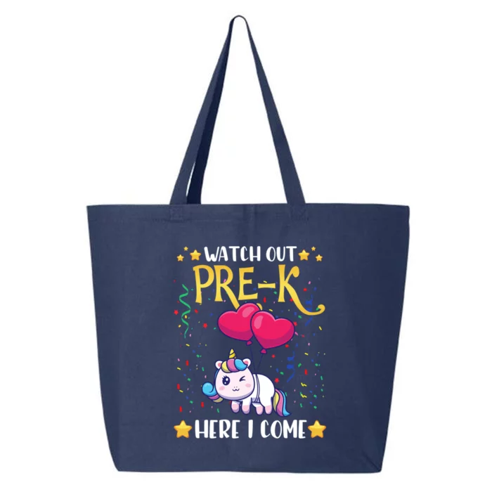 Watch Out Pre K Here I Come First Day Unicorn Gift 25L Jumbo Tote