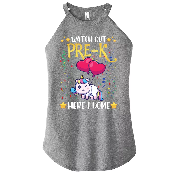 Watch Out Pre K Here I Come First Day Unicorn Gift Women’s Perfect Tri Rocker Tank