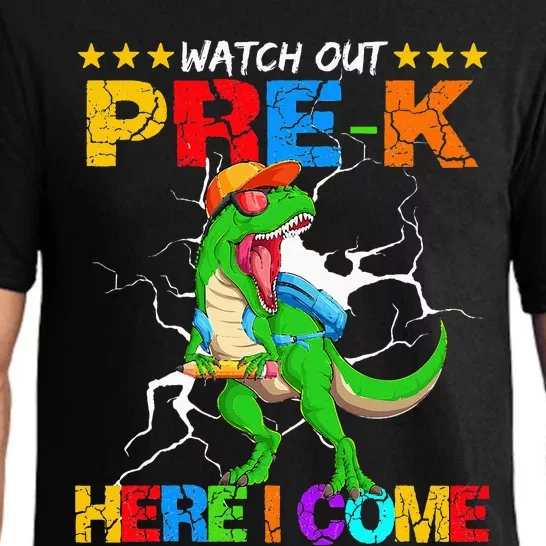 Watch Out Prek Here I Come Dinosaur Back To School Pajama Set