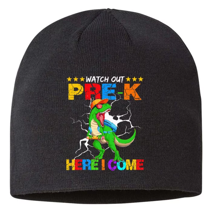 Watch Out Prek Here I Come Dinosaur Back To School 8 1/2in Sustainable Knit Beanie