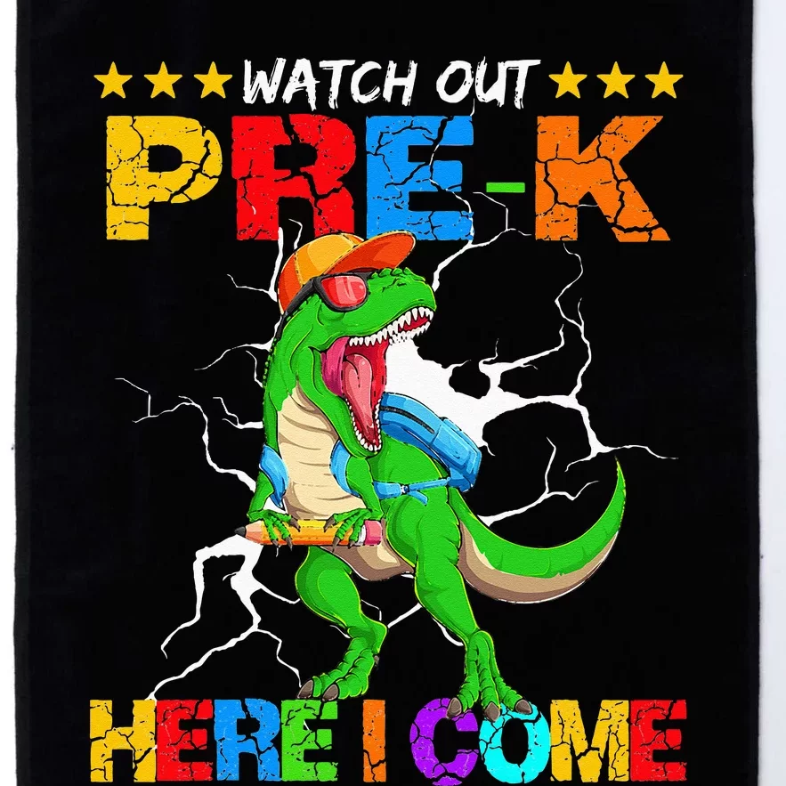 Watch Out Prek Here I Come Dinosaur Back To School Platinum Collection Golf Towel