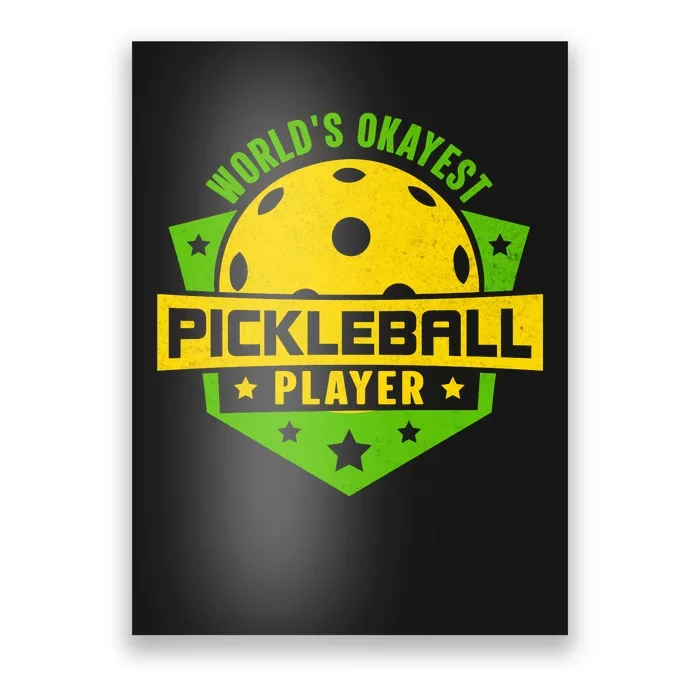 World's Okayest Pickleball Player Vintage Poster