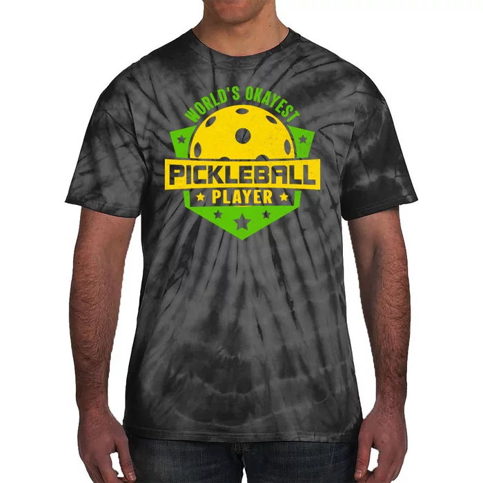 World's Okayest Pickleball Player Vintage Tie-Dye T-Shirt