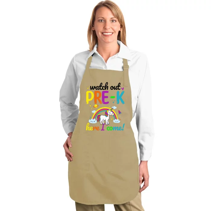 Watch Out PreK Here I Come Pre K Full-Length Apron With Pocket