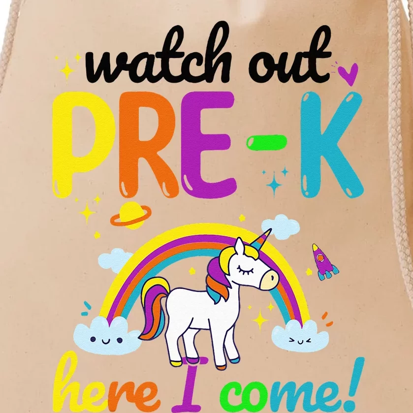 Watch Out PreK Here I Come Pre K Drawstring Bag