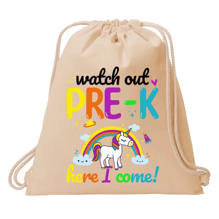 Watch Out PreK Here I Come Pre K Drawstring Bag