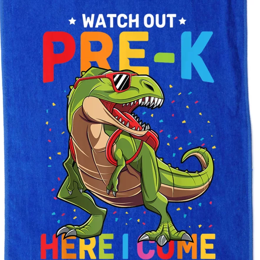 Watch Out PreK Here I Come Dinosaur Back To School Cool Gift Platinum Collection Golf Towel