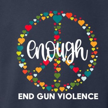 Wear Orange Peace Sign Enough End Gun Violence Toddler Hoodie