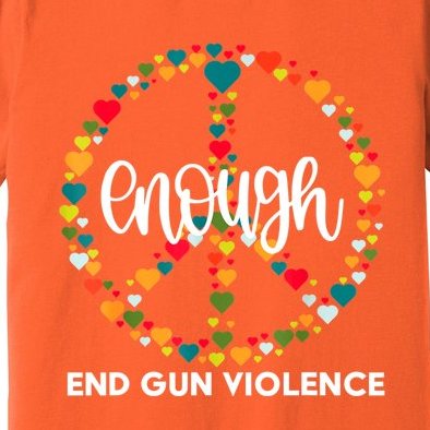 Wear Orange Peace Sign Enough End Gun Violence Premium T-Shirt