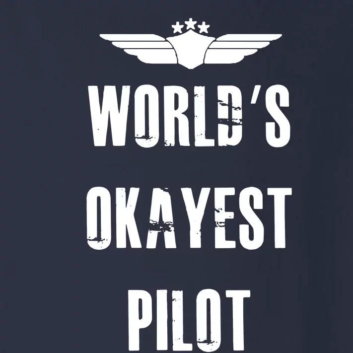 Worlds Okayest Pilot Funny Flying Aviation Toddler Long Sleeve Shirt